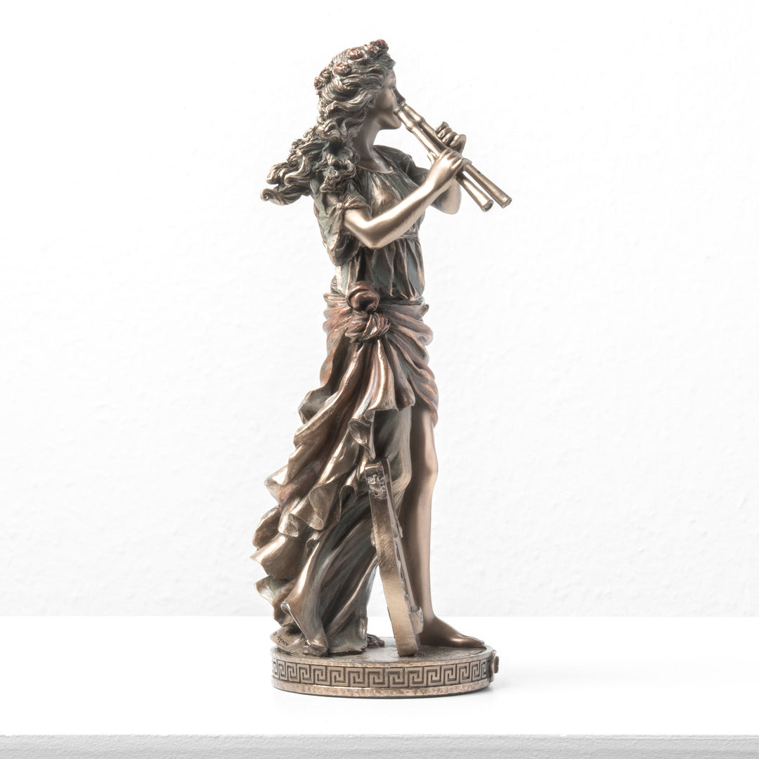 Euterpe Muse der Musik Skulptur (Kaltguss-Bronze)