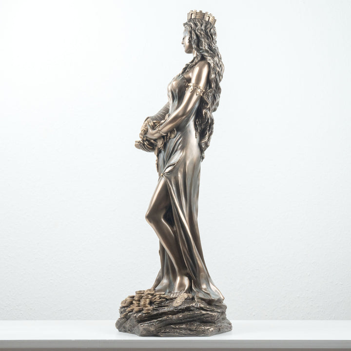 Fortuna Statue Griechische Goettin des Gluecks (Kaltguss-Bronze Skulptur)