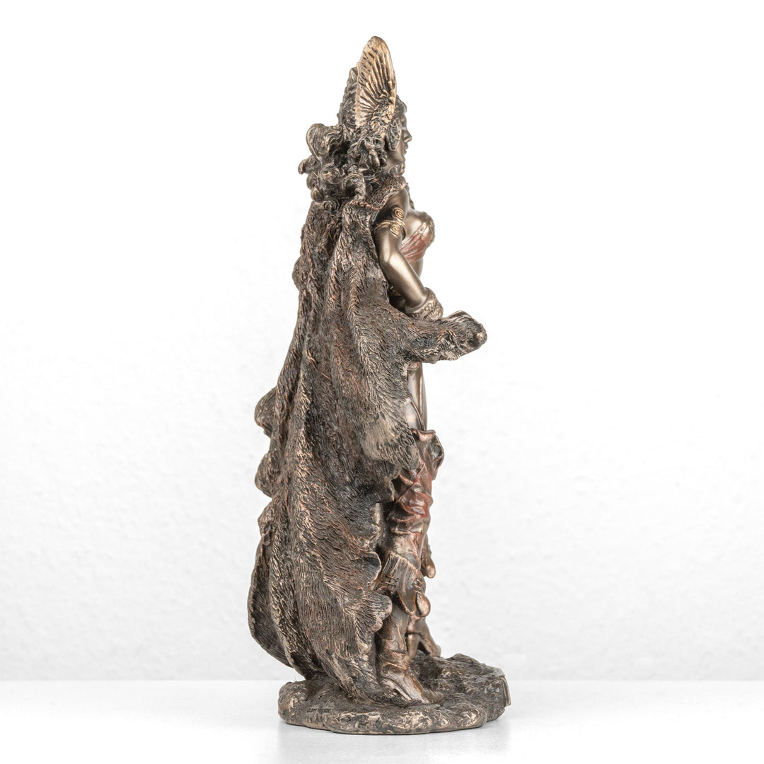 Frigg Statue — Nordische Göttin der Ehe (Kaltgussbronze)