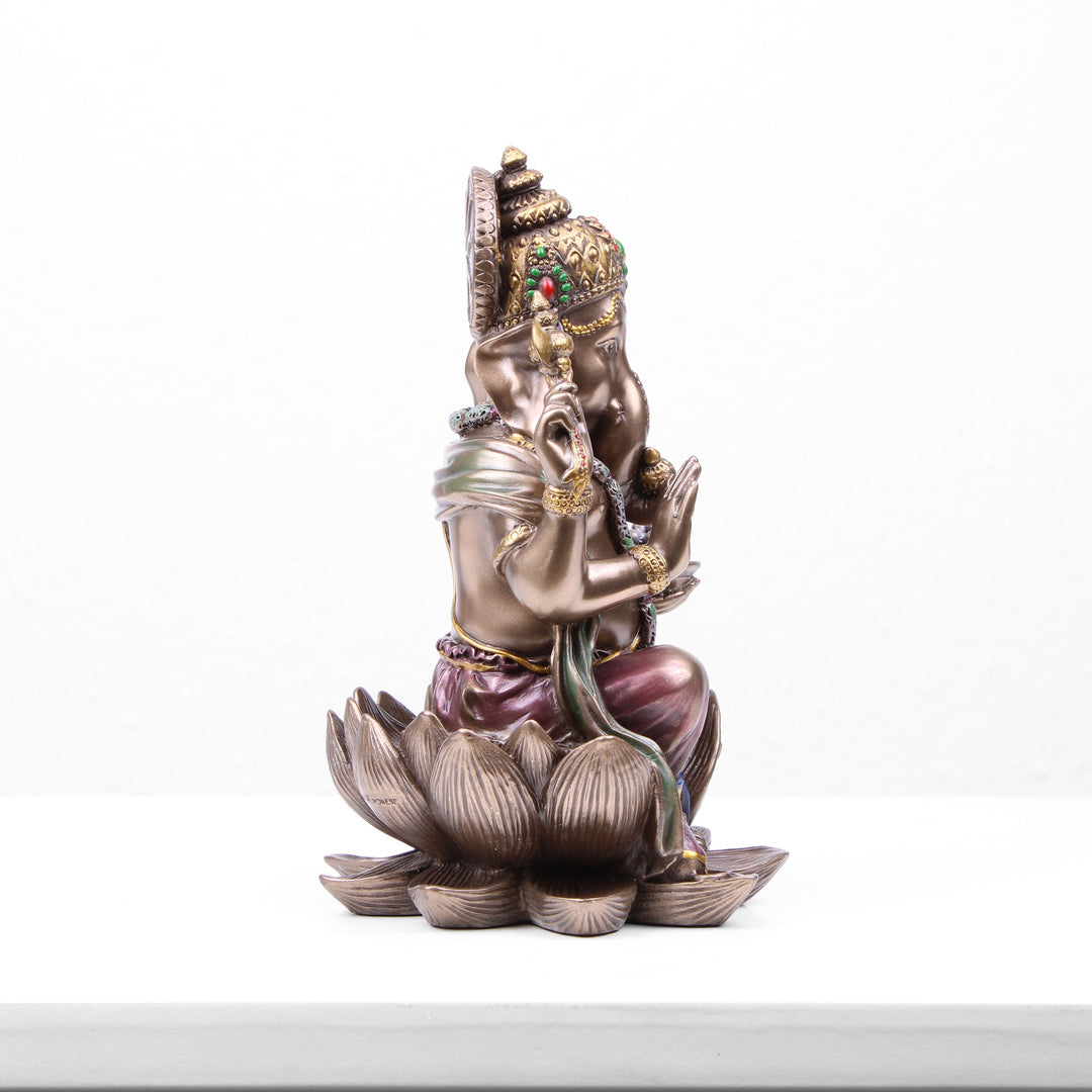 Ganesha Indischer Gott Statue (Kaltguss-Bronze Skulptur)