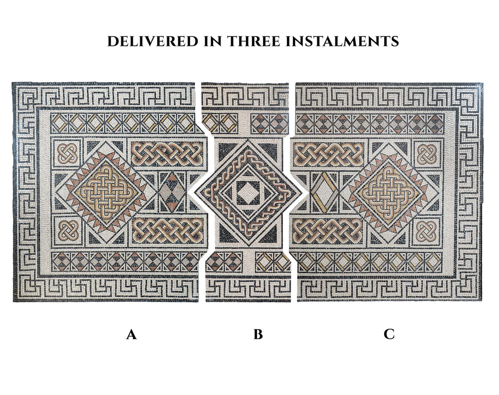 Geometrischer Teppich Marmor-Mosaik