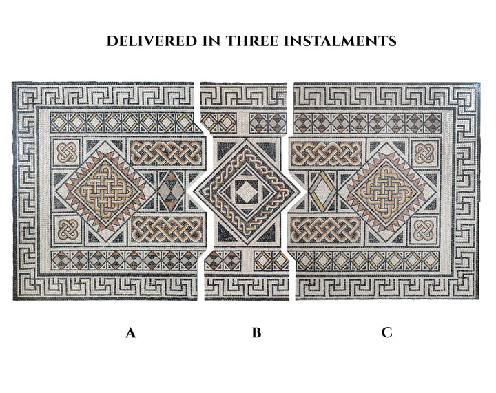 Geometrischer Teppich Marmor-Mosaik