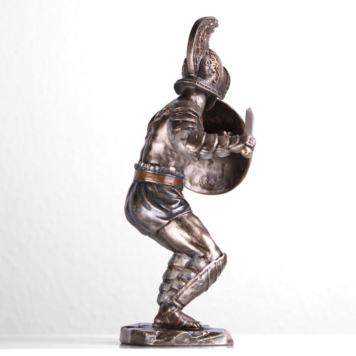 Gladiator (Bronzierte Skulptur aus Kunstharz)