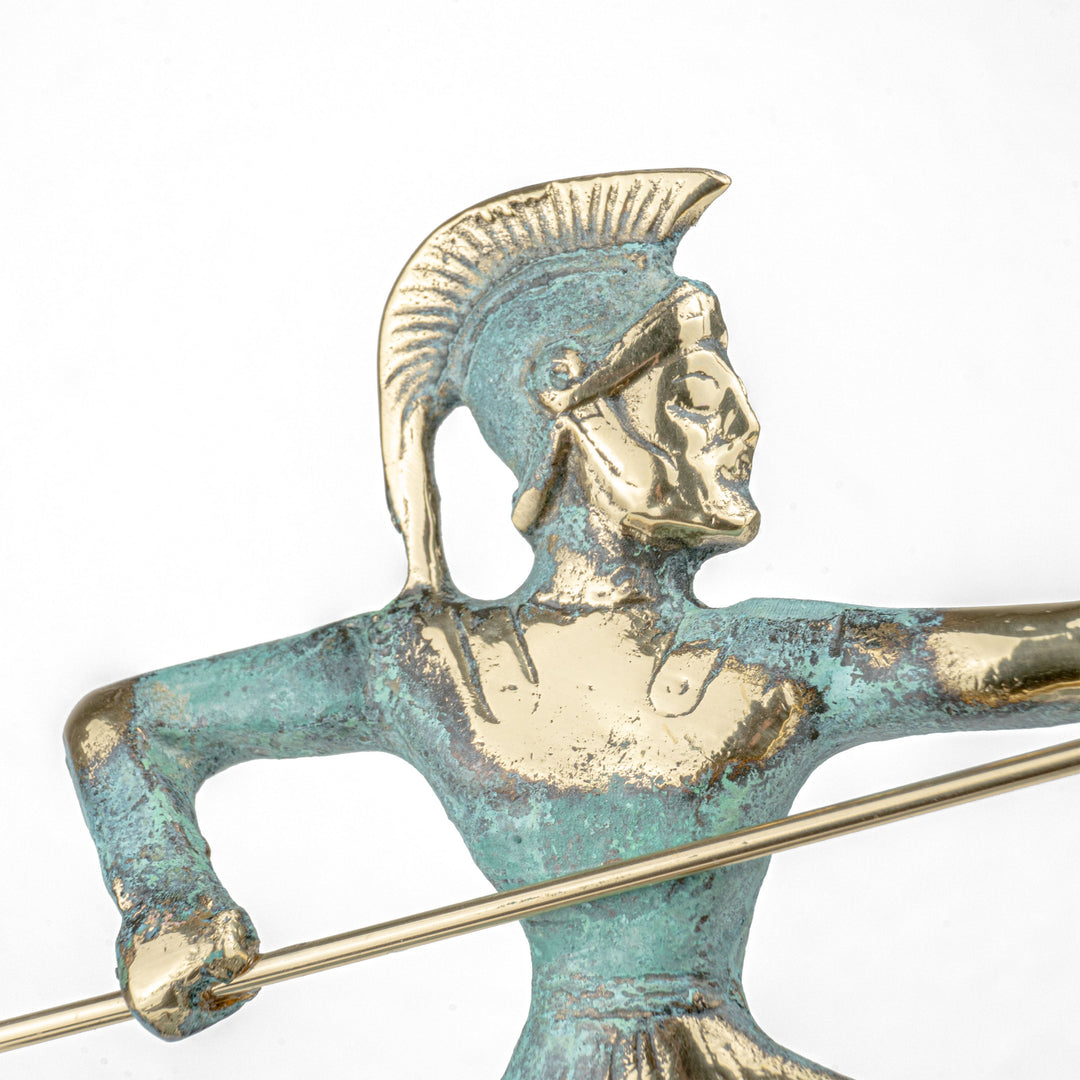 Griechischer Bogenschütze Statue — Krieger mit Bogen (Messingskulptur)