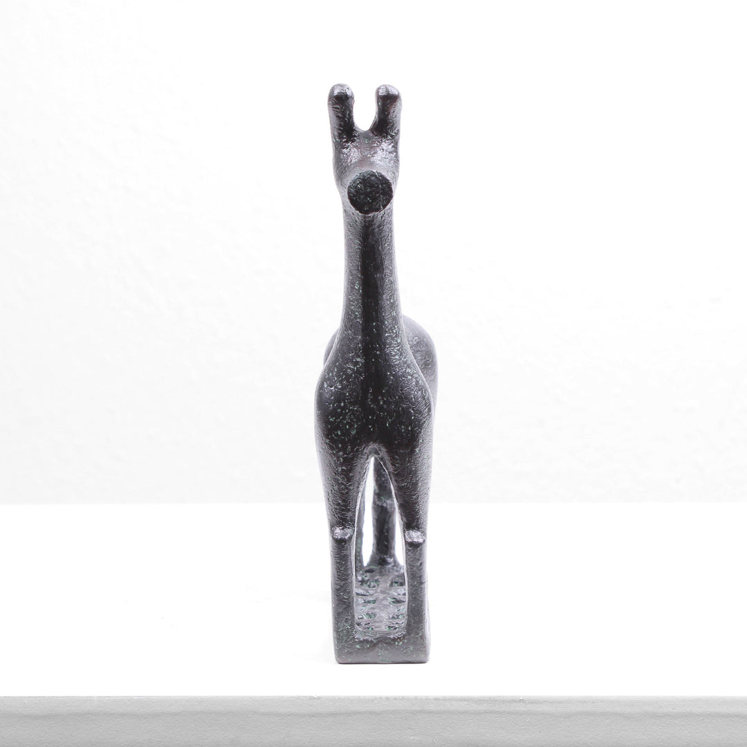 Griechisches Pferd Statue (Bronzierte Skulptur aus Kunstharz)