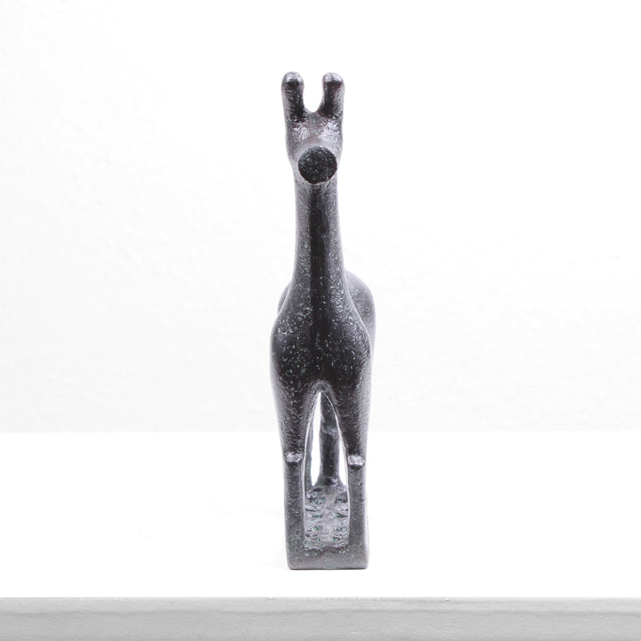 Griechisches Pferd Statue (Bronzierte Skulptur aus Kunstharz)