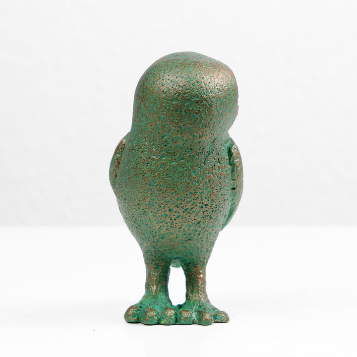 Griechische Eule Statue (Bronzierte Skulptur aus Kunstharz)