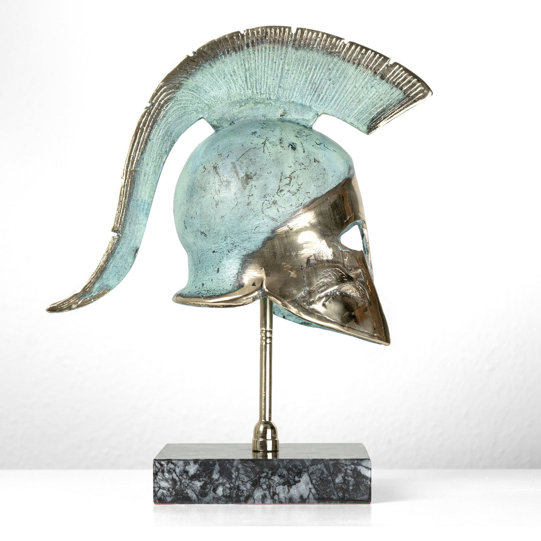 Griechischer Hoplitenhelm (Messing Skulptur)
