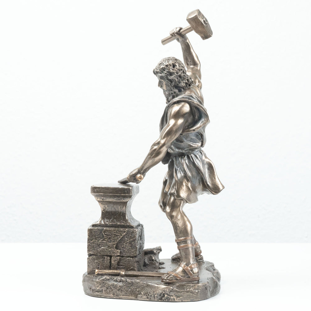 Hephaistos Griechischer Gott (Bronzierte Skulptur aus Kunstharz)