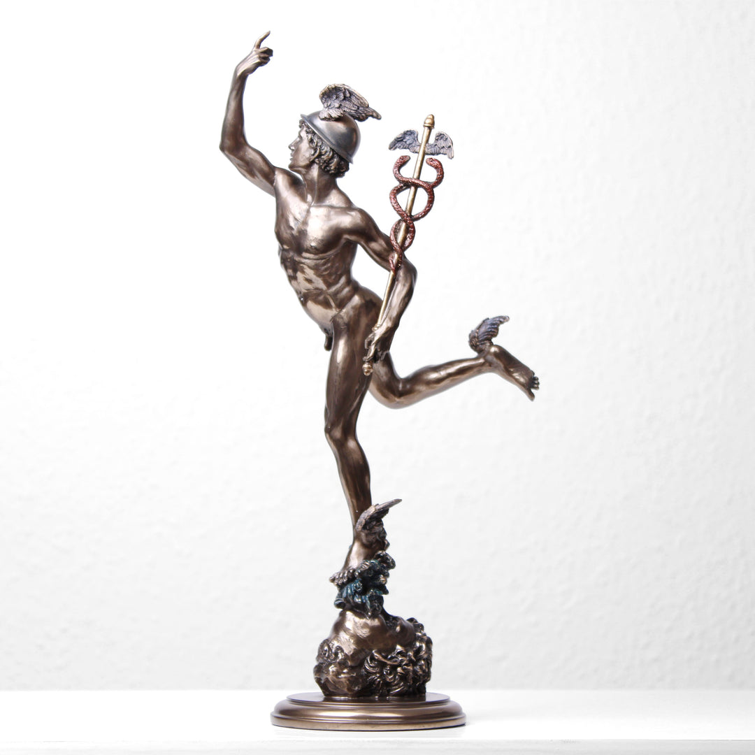Hermes von Giambologna (Bronzierte Skulptur aus Kunstharz)