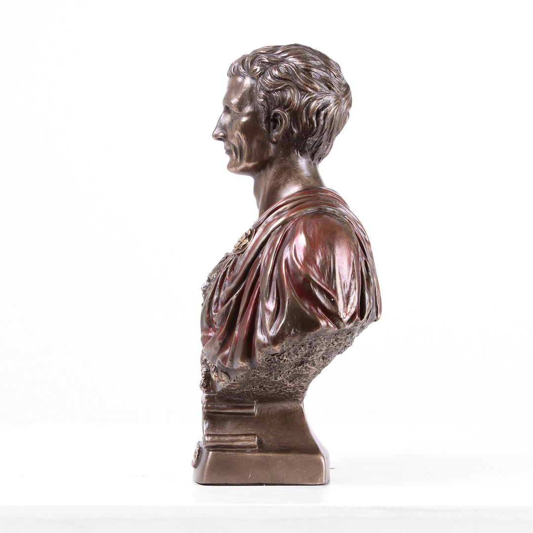 Julius Caesar Büste (Bronzierte Skulptur aus Kunstharz)