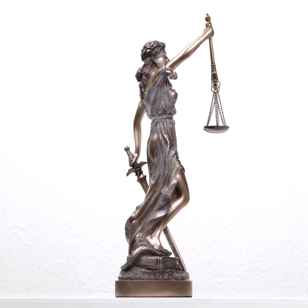 Justitia (Bronzierte Skulptur aus Kunstharz)
