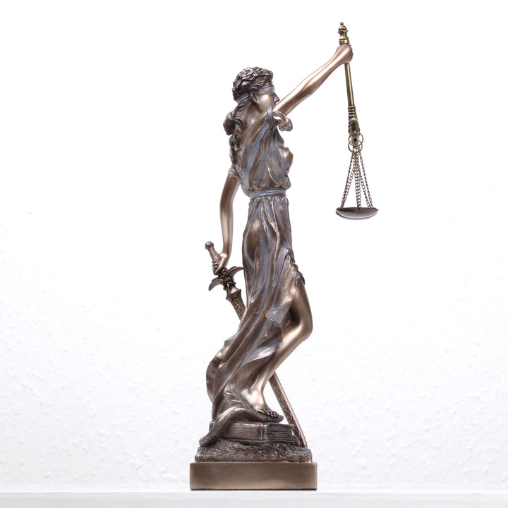 Justitia (Bronzierte Skulptur aus Kunstharz)