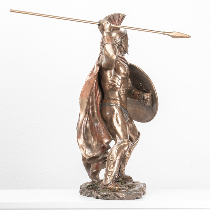 Leonidas Griechischer Krieger Skulptur – Held von Thermopylen (Gross, Bronzierte Skulptur aus Kunstharz)
