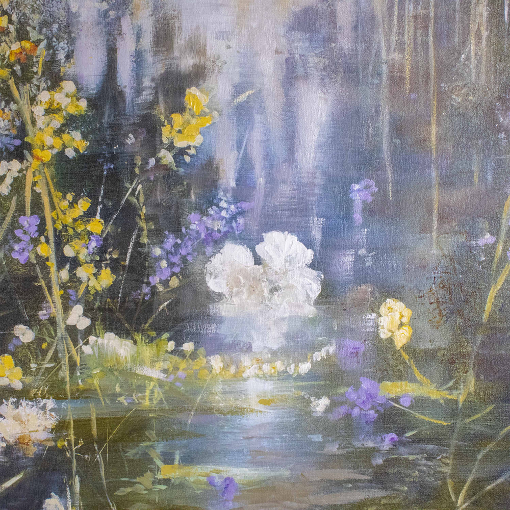 Licht auf dem Wasser Zeitgenössisches Fresko Gemälde mit Mischtechniken