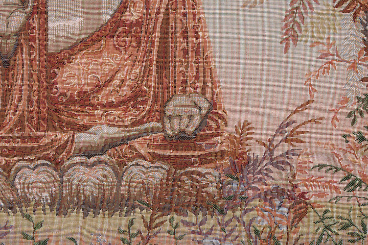 Meditierender Buddha – Gobelin Wandteppich (Jacquard gewebt)