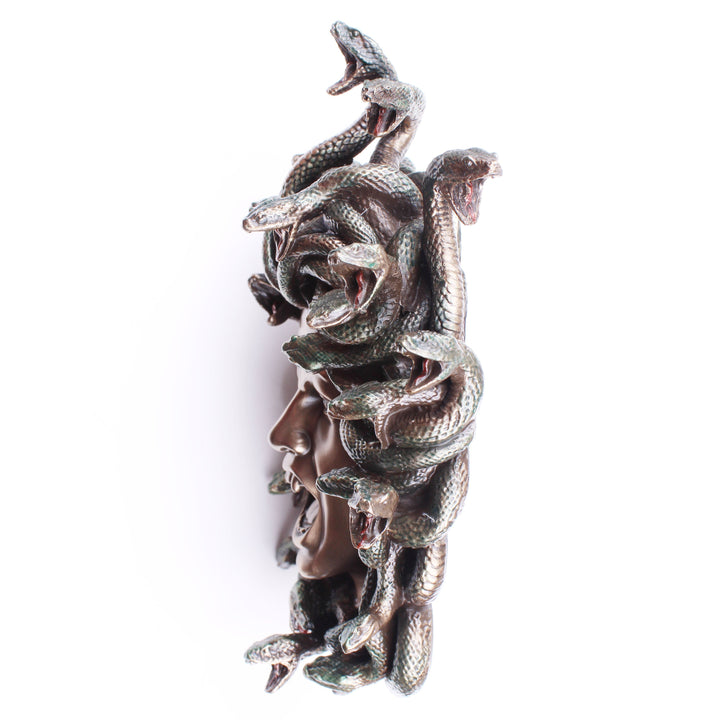 Medusa Kopf Wandrelief (Kaltguss-Bronze Skulptur)