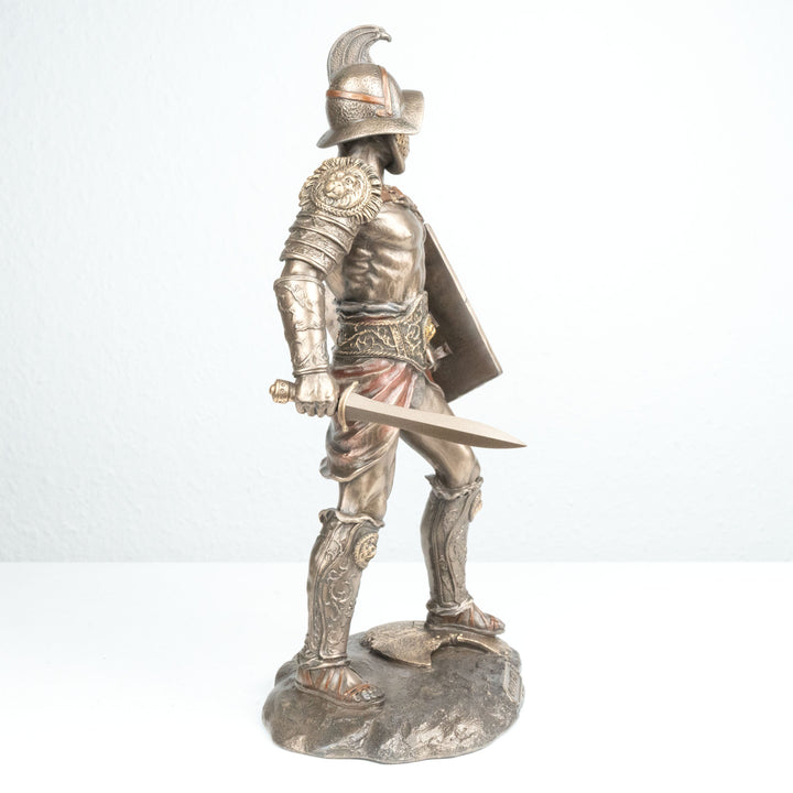 Murmillo Gladiator (Bronzierte Skulptur aus Kunstharz)