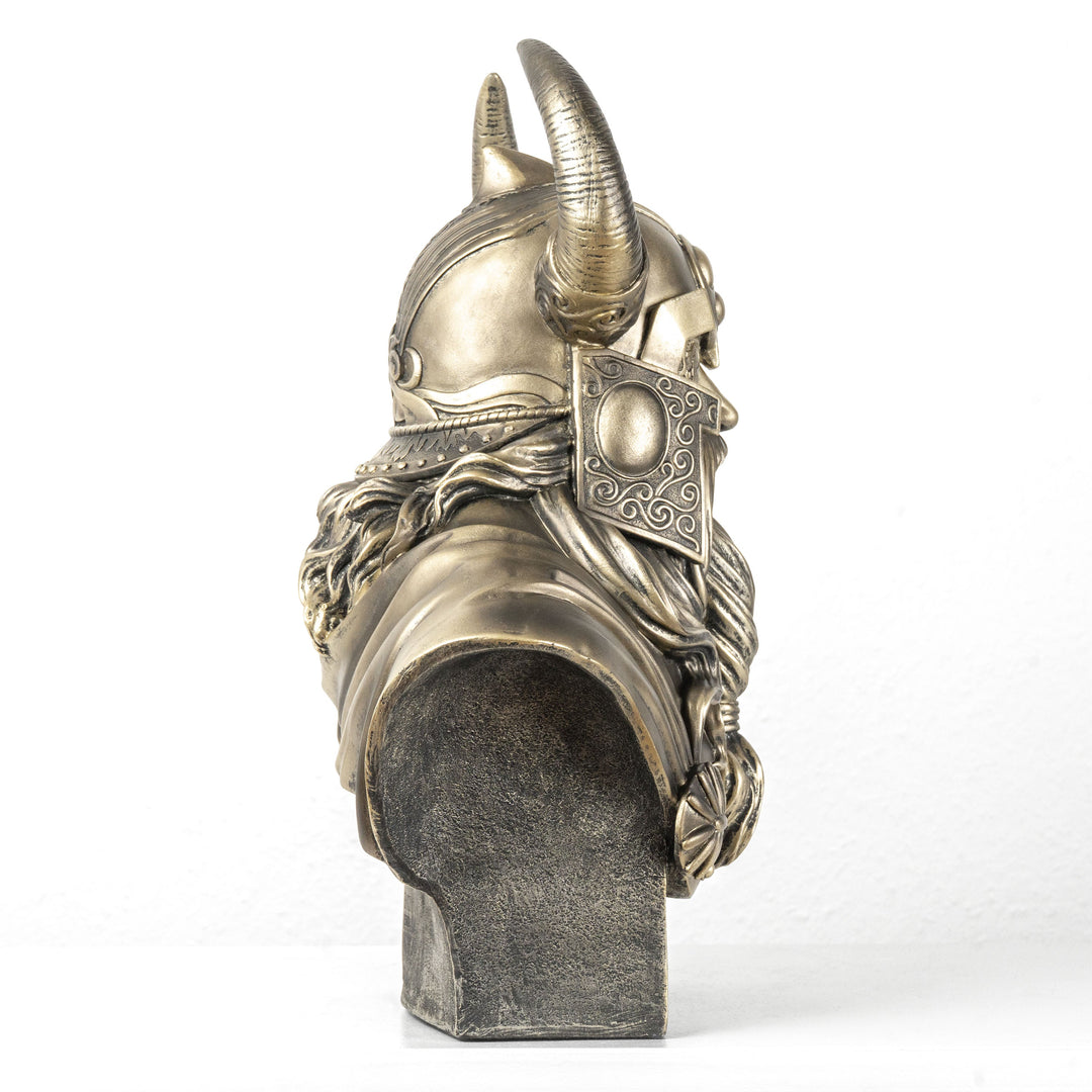 Odin Büste — Allvater der nordischen Götter (Statue mit Bronze-Finish)