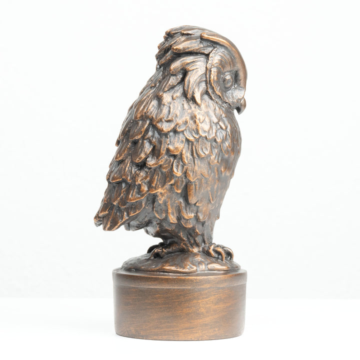 Eule Statue von Giambologna (Bronzierte Skulptur aus Kunstharz)