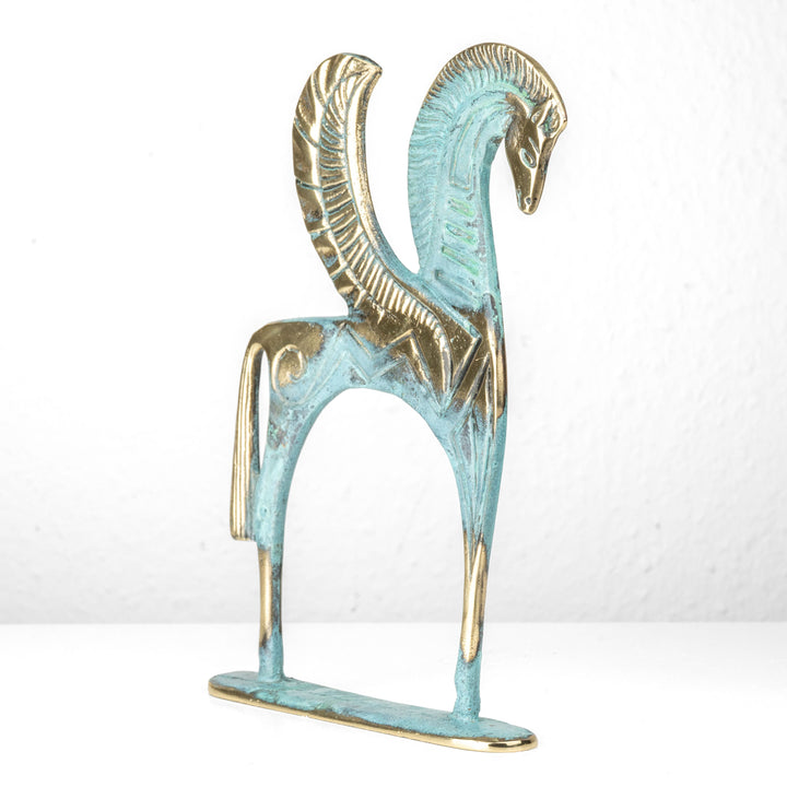 Pegasus Statue — Geflügeltes Pferd der griechischen Mythologie (Messingskulptur)