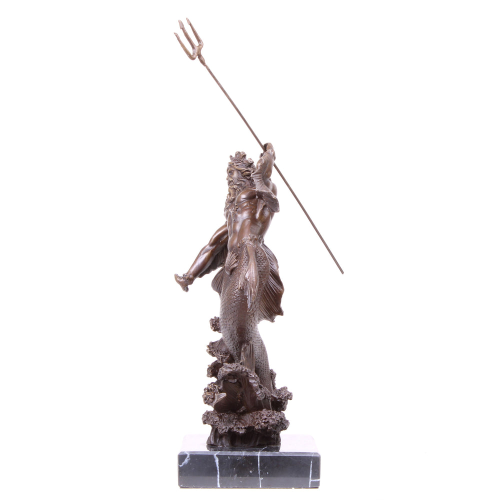Poseidon Statue (Bronze, Wachsguss)