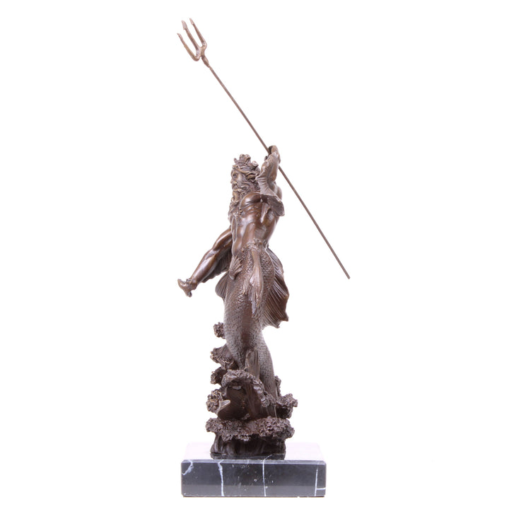 Poseidon Statue (Bronze, Wachsguss)