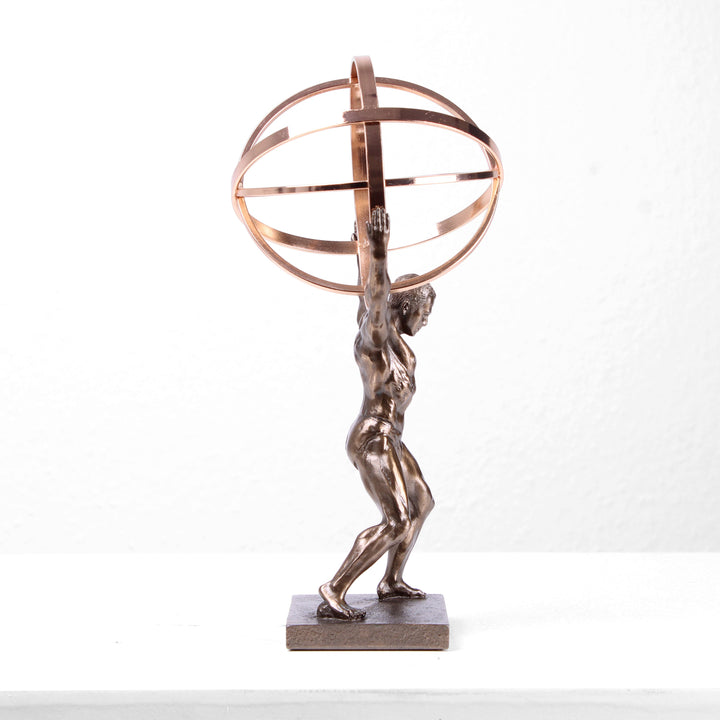 Atlas Skulptur (Bronzierte Skulptur aus Kunstharz)