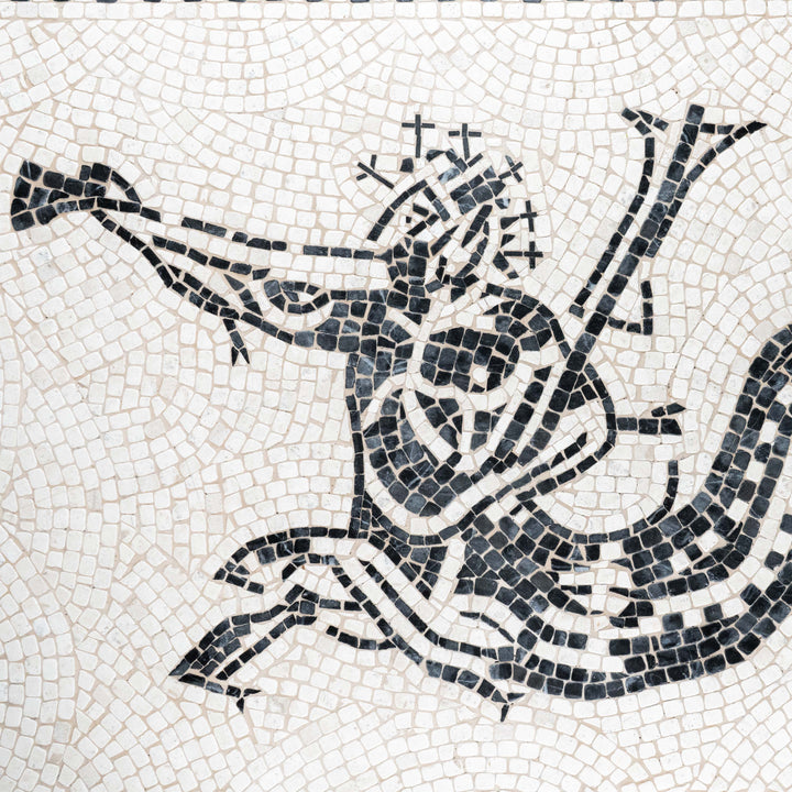 Meereskentaur (Ichthyokentaur) Marmor-Mosaik