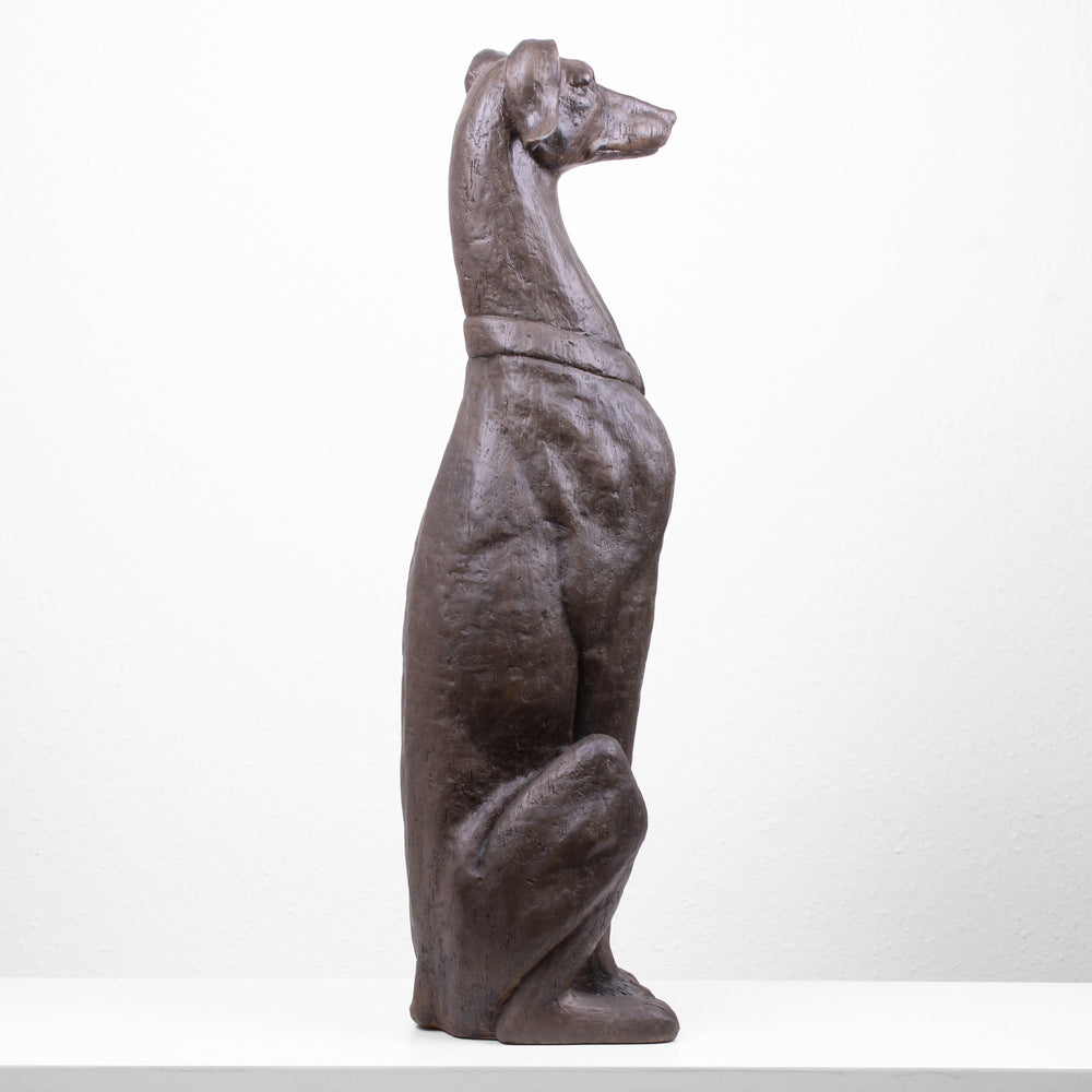 Sitzender Windhund Statue (Kunstharz)