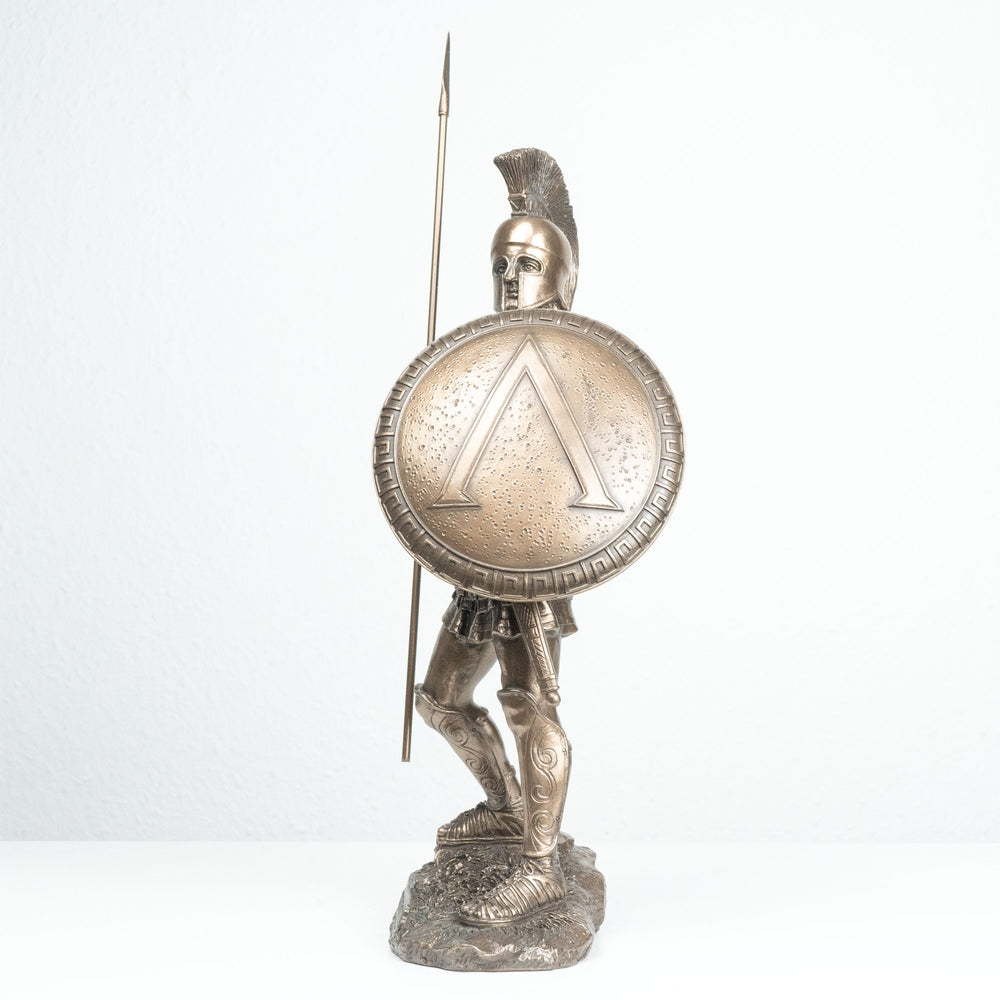 Spartanischer Krieger (Bronzierte Skulptur aus Kunstharz)