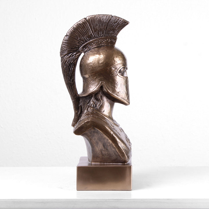 Spartanischer Krieger (Bronzierte Skulptur aus Kunstharz)