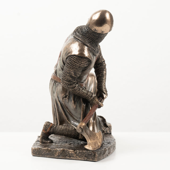 Templerritter mit Axt Statue (Kaltguss-Bronze Skulptur)