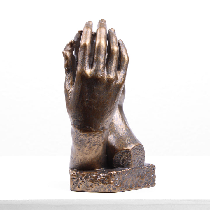 Die Kathedralen-Hand Statue von Rodin (Bronzierte Skulptur aus Kunstharz)