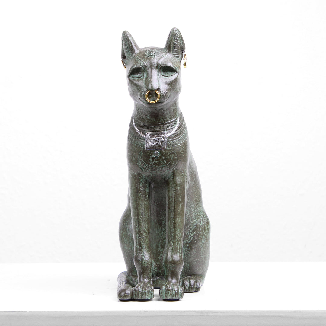 Gayer-Anderson-Katze Statue (Bronzierte Skulptur aus Kunstharz)