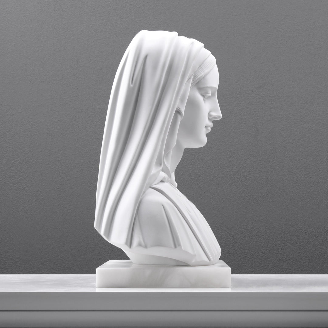 Verschleierte Madonna Büste Skulptur (Groß)