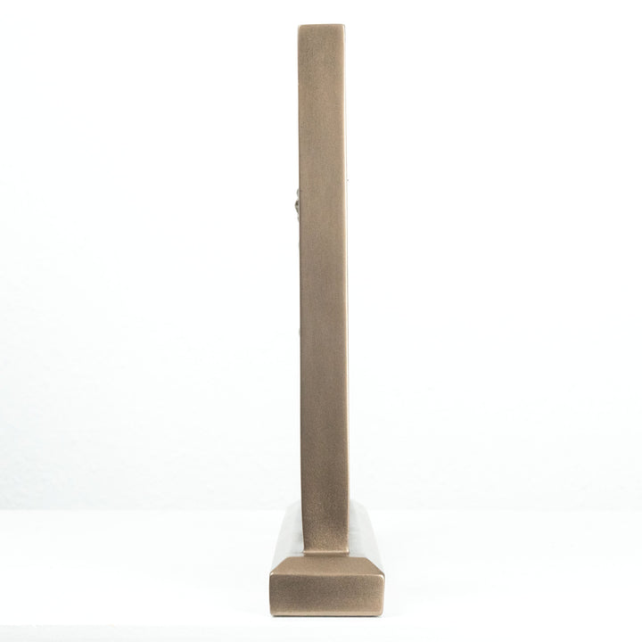 Vitruvianischer Mensch von Da Vinci (Bronzierte Skulptur aus Kunstharz)