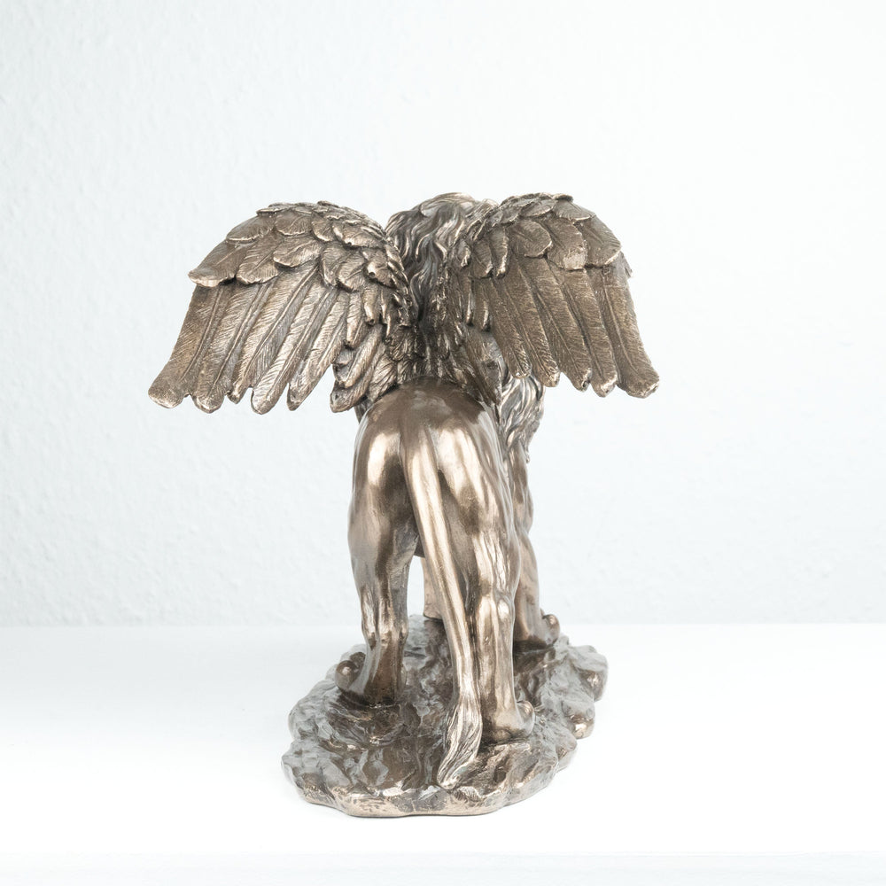 Geflügelter Löwe Symbol von Venedig (Bronzierte Skulptur aus Kunstharz)