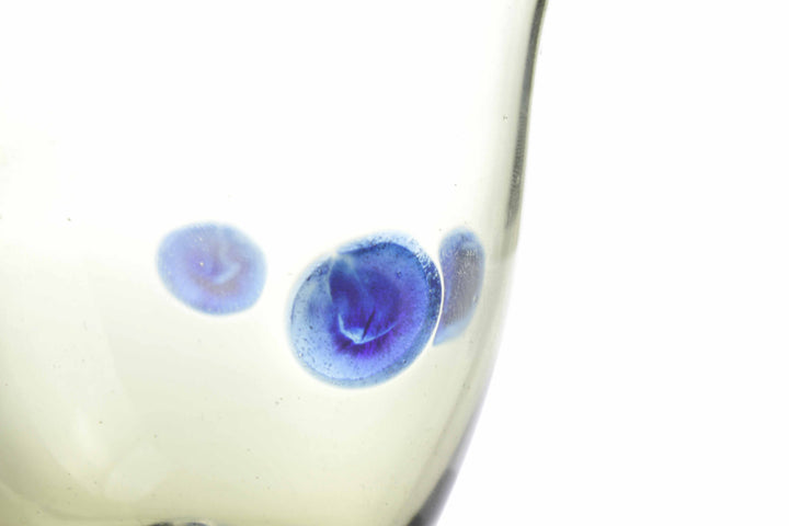Römischer Glasbecher mit blauen Punkten im Set von 2