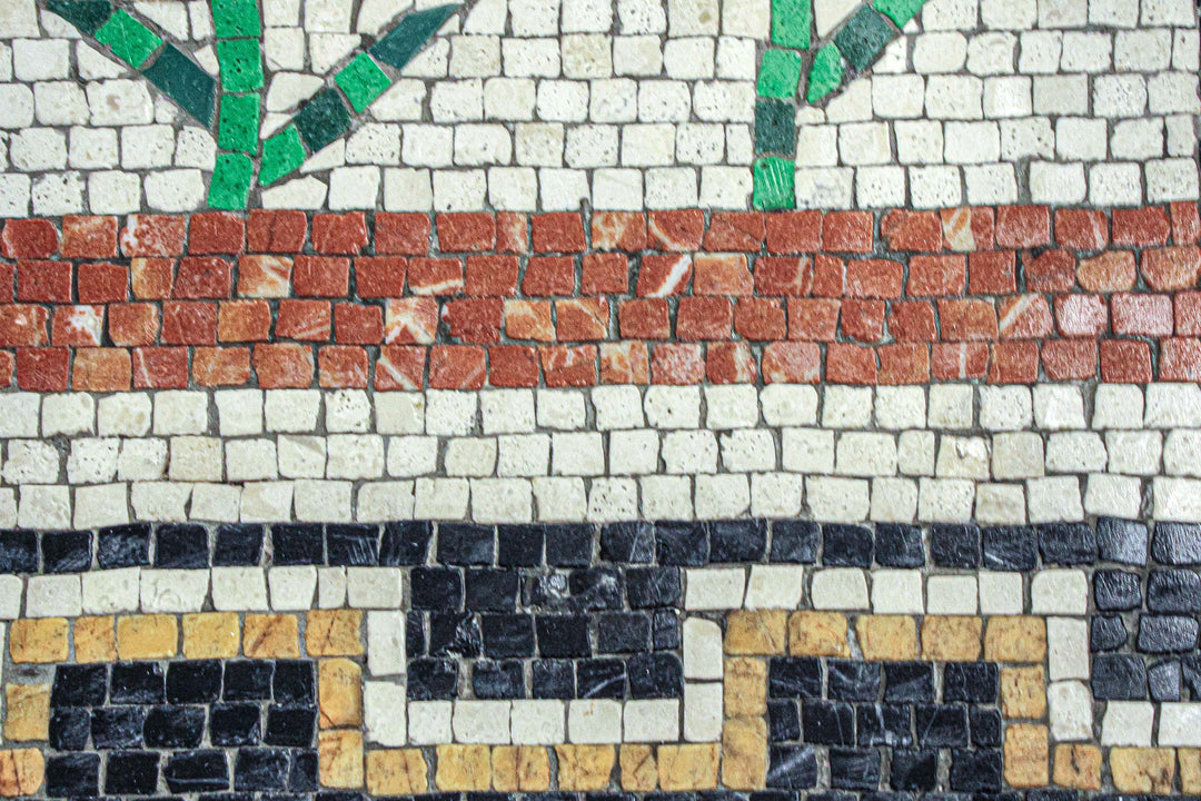 Fasan aus dem Haus der Vögel Marmor-Mosaik