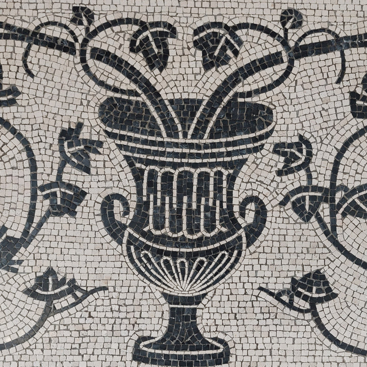 Reben im Krater Marmor-Mosaik