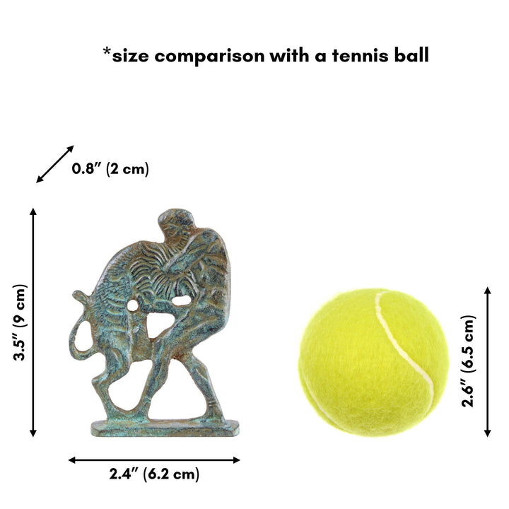 Herkules Statue (Bronze, Klein) – Kampf mit dem Nemeischen Löwen