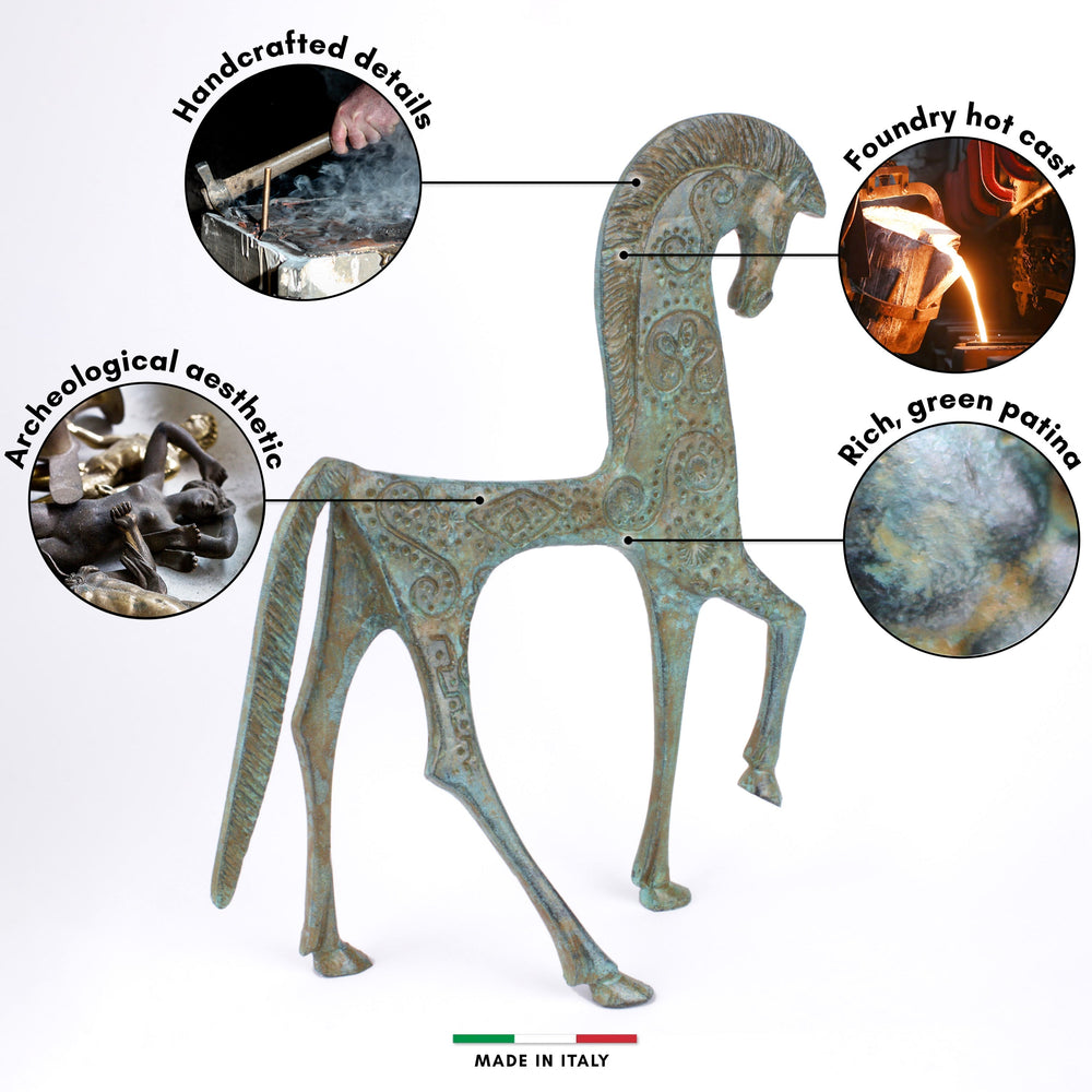 Griechisches Pferd Statue (Bronze)