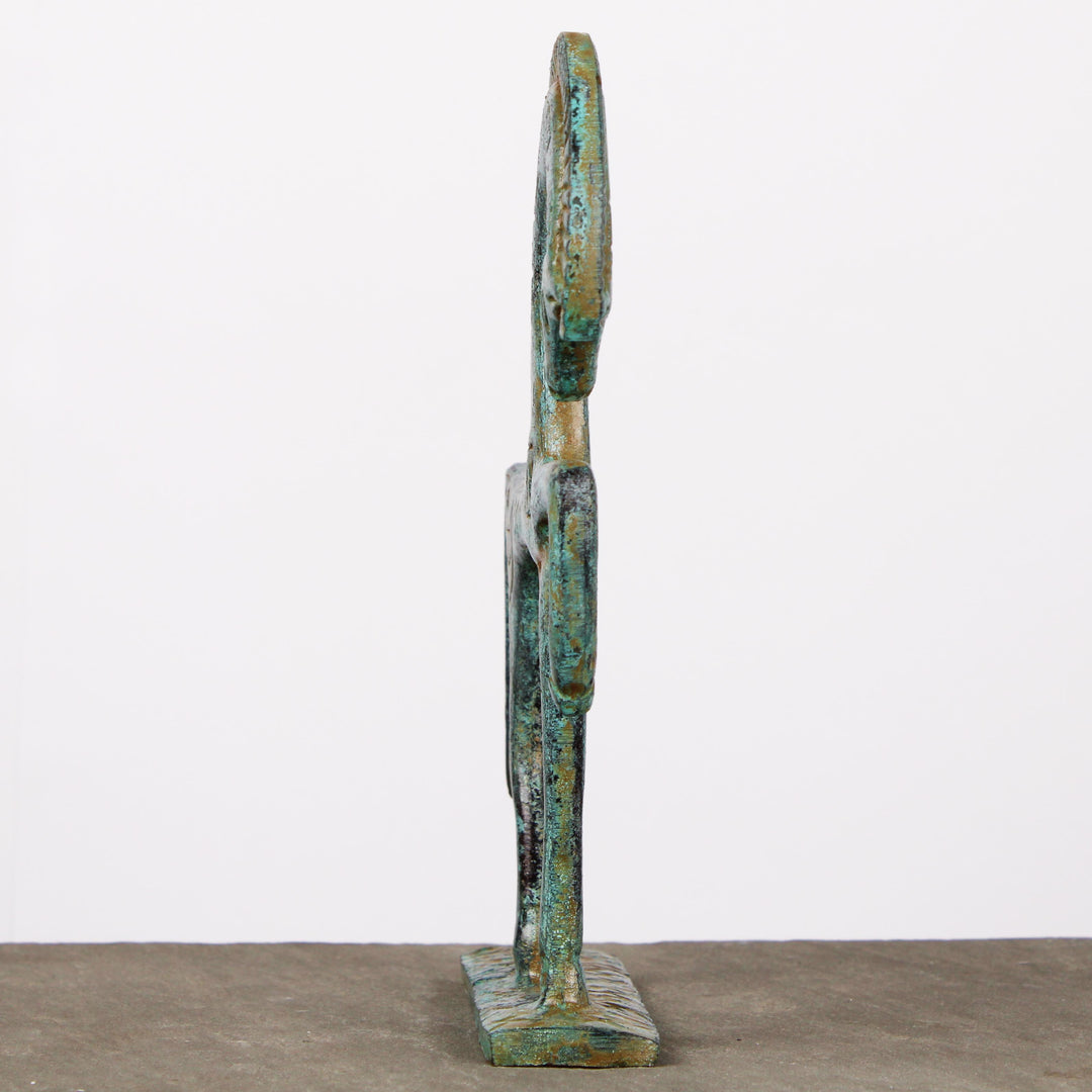Griechisches Pferd Statue (Grün-Bronze, Klein)