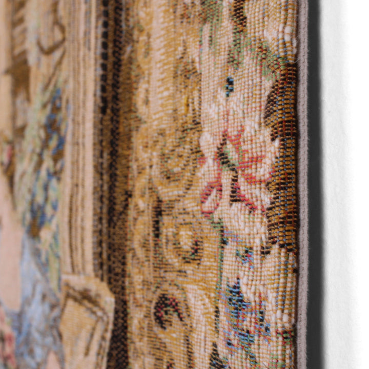 Sérénade – Gobelin Wandteppich (Jacquard gewebt) – Cremefarbener Hintergrund – Klein