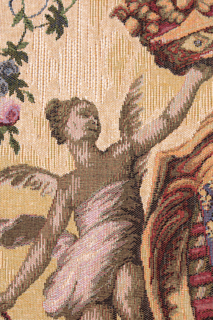 Dame mit Wappen – Gobelin Wandteppich (Jacquard gewebt)