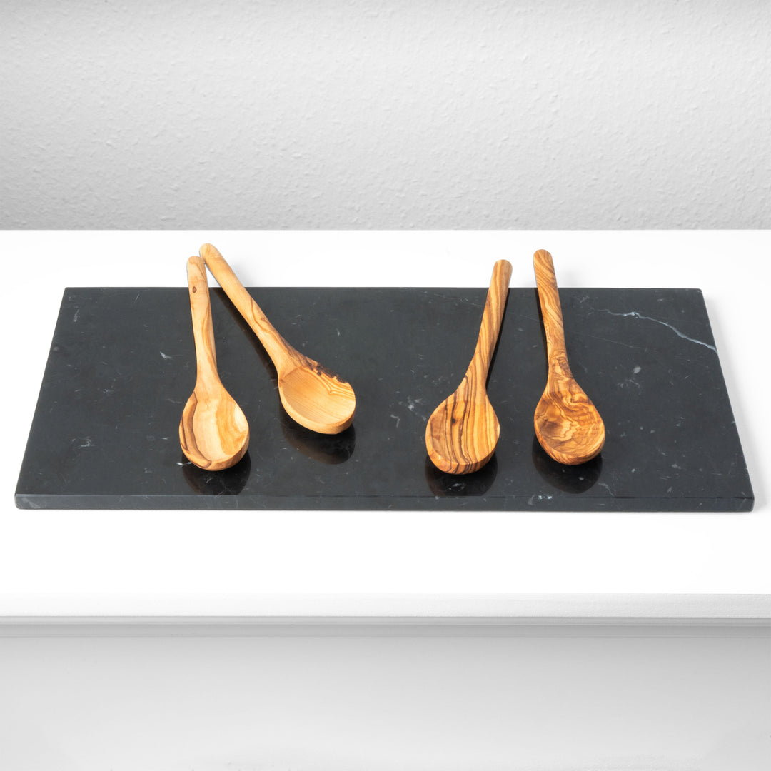 Handgefertigtes Olivenholz-Löffelset (4-teilig)