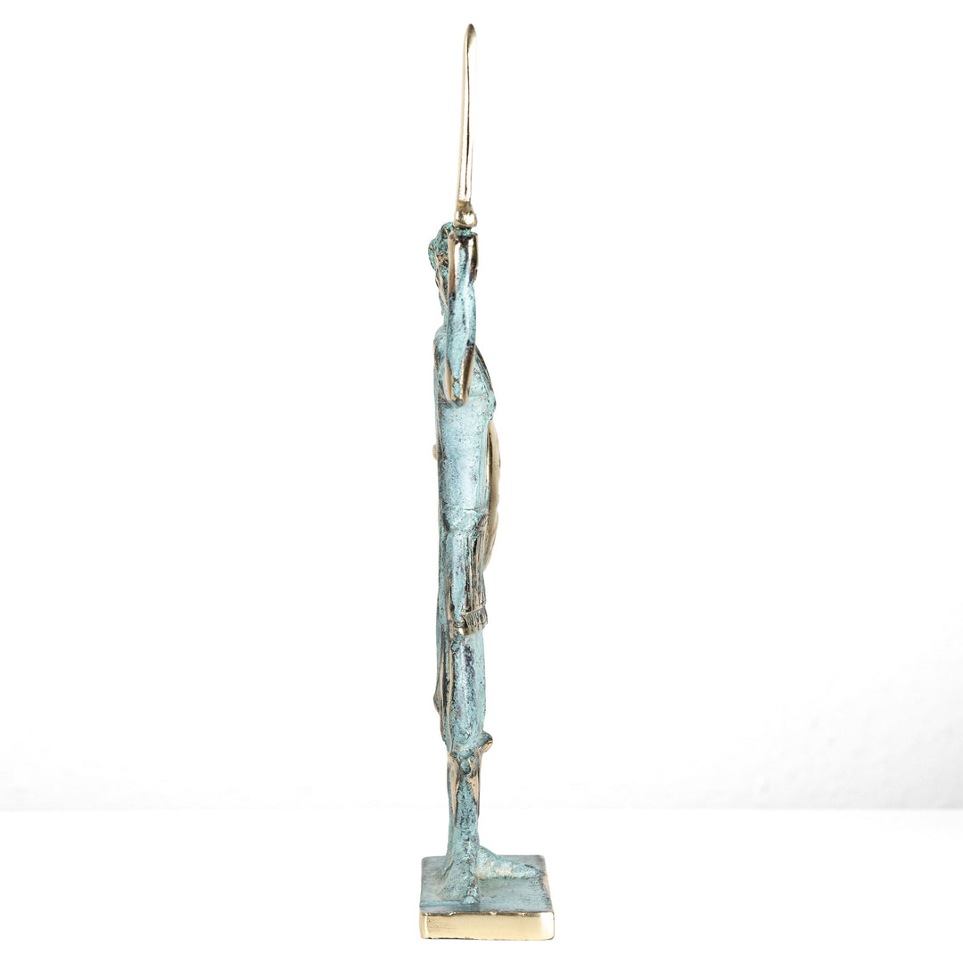 Alexander der Grosse – Krieger mit Schwert und Schild (Messing Skulptur)