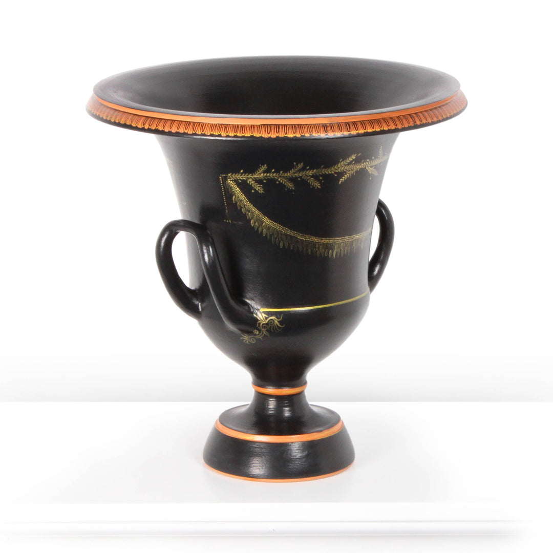 Antiker griechischer schwarzer Krater