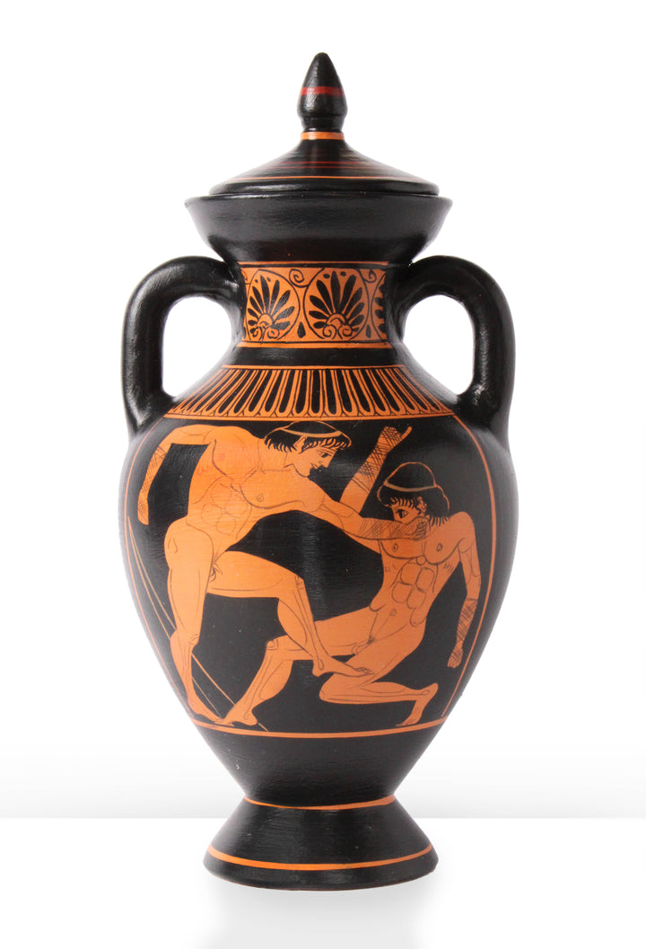 Antike griechische rotfigurige panathenaeische Amphore mit Athena
